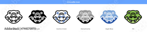 Crocodile Icon Set