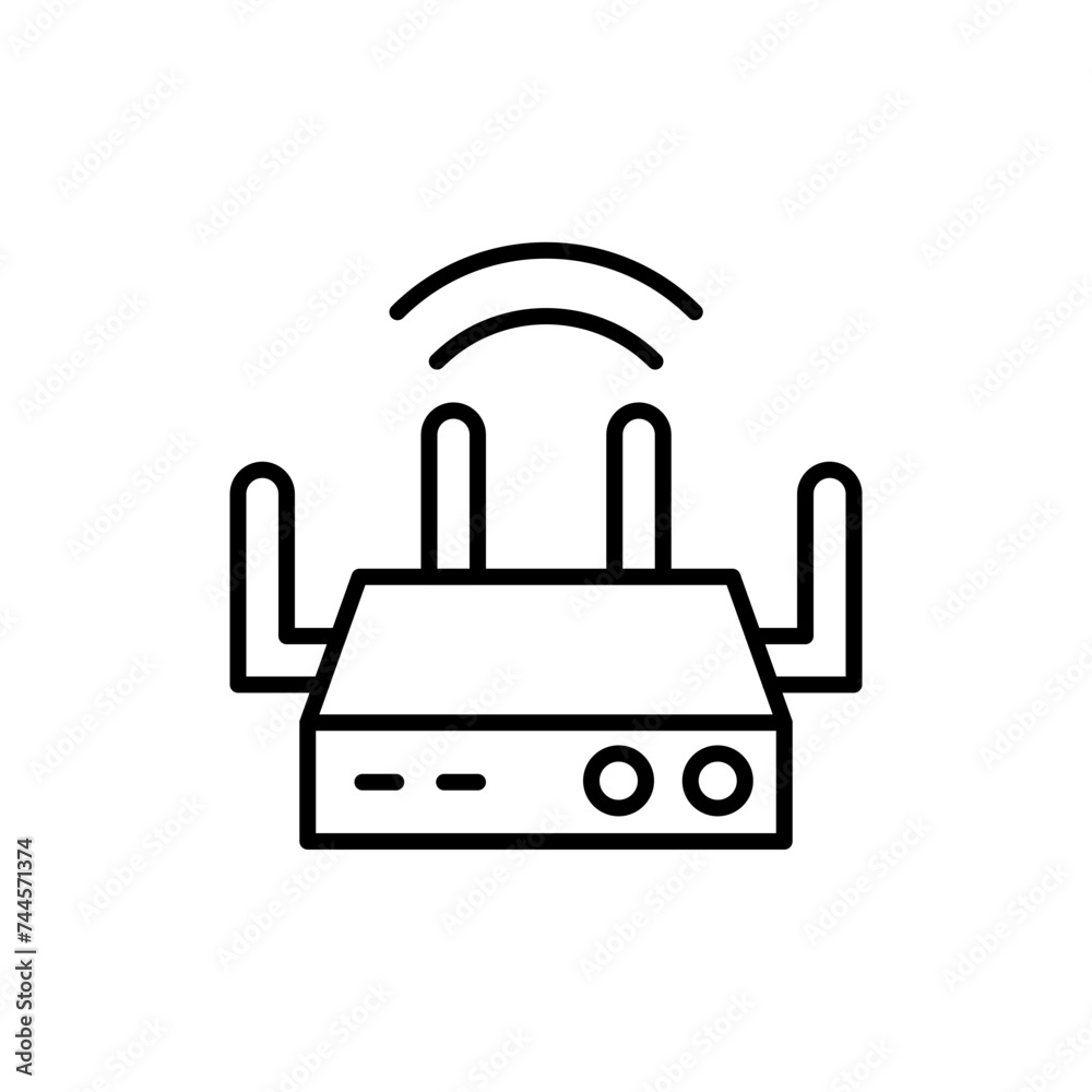Router outline icons, minimalist vector illustration ,simple transparent graphic element .Isolated on white background Router outline icons, minimalist vector illustration ,simple transparent graphic element .Isolated on white background