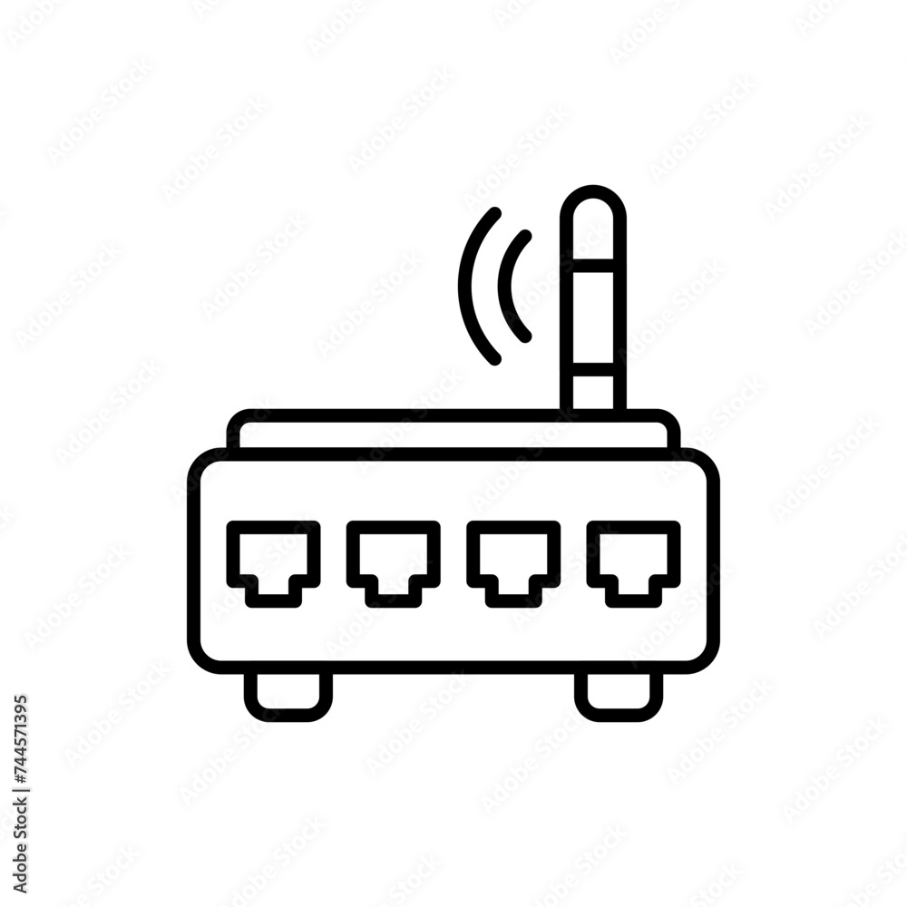Router outline icons, minimalist vector illustration ,simple transparent graphic element .Isolated on white background Router outline icons, minimalist vector illustration ,simple transparent graphic element .Isolated on white background