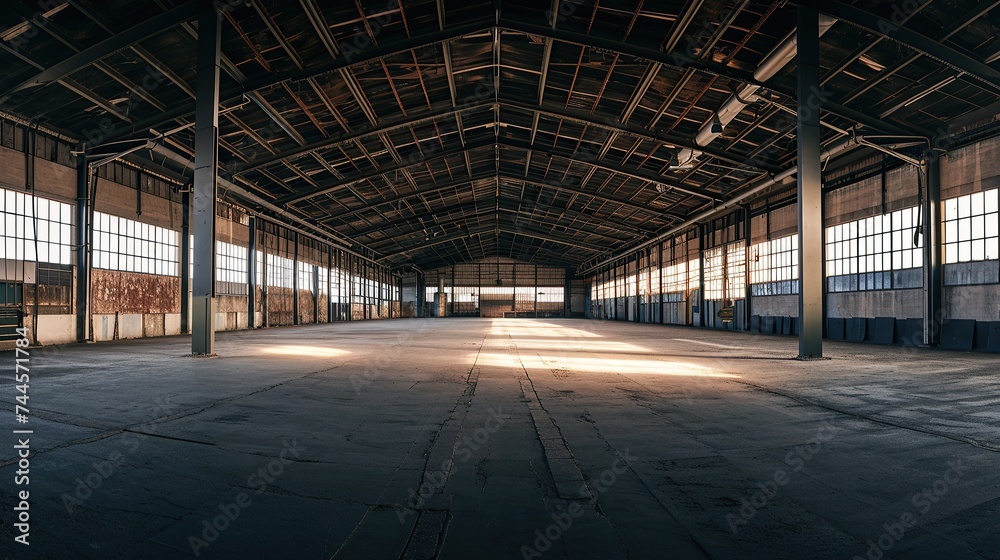 empty factory warehouse interior