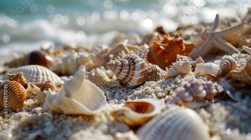 strafish and shells on the beach © toomi123