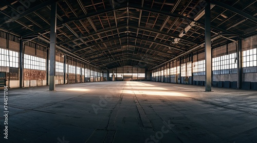 empty factory warehouse interior © Hanasta