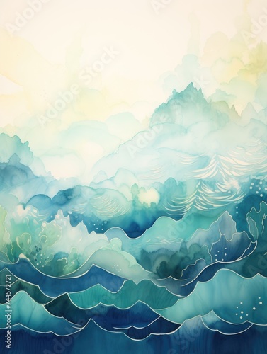 Majestic Wave Crashing in the Ocean. Printable Wall Art.
