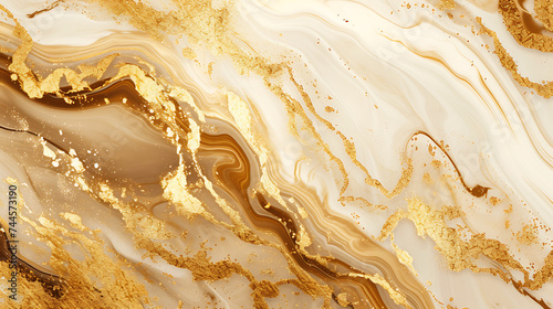 Abstract golden marble background with fluid patterns, offering a luxurious and modern touch suitable for various artistic or design purposes