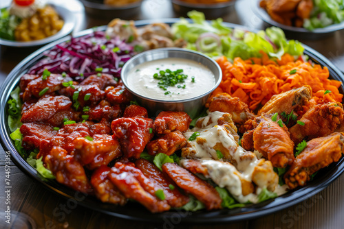Irresistible Chicken Wing Assortment for Sharing © Andrii 