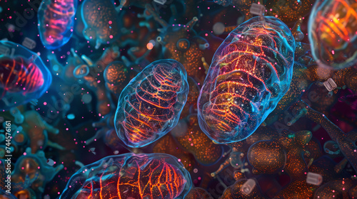 Mitochondrial Marvel. Generative AI photo