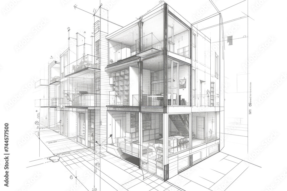 Precise Dutch Row House Floorplan with Millimeter Measurements