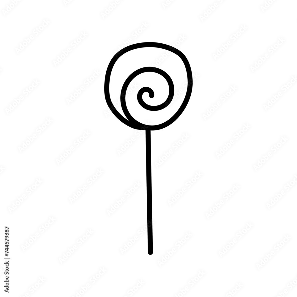 Doodle lollipop. Hand-drawn vector illustration Doodle lollipop. Hand-drawn vector illustration