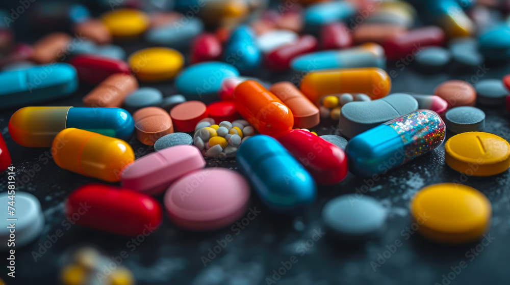 Intriguingly Scattered Medicinal Capsules Intriguingly Scattered Medicinal Capsules