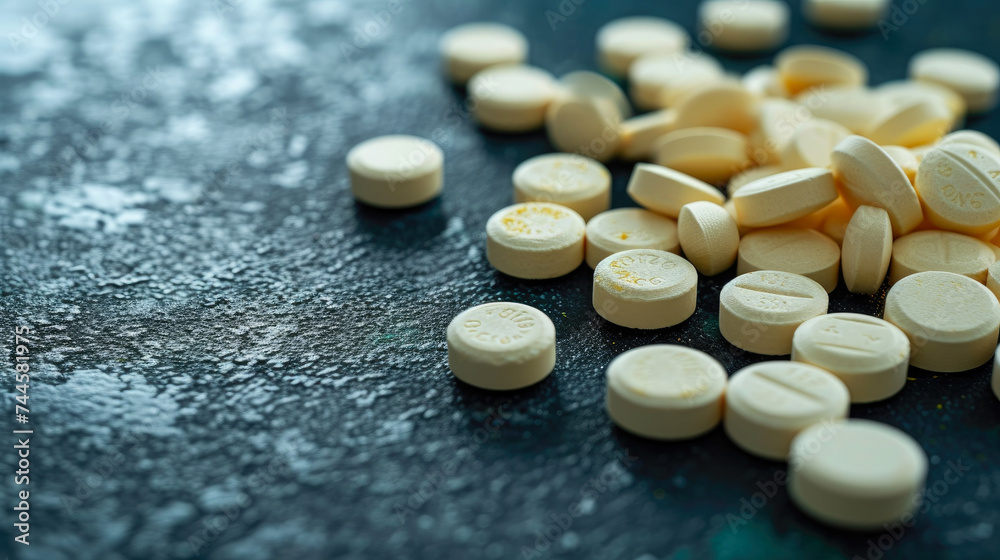 Beauty in Disorder: Pills on Dark Table Beauty in Disorder: Pills on Dark Table