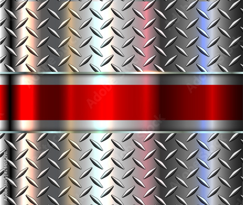 Silver polished steel texture background, shiny chrome metallic with diamond plate texture