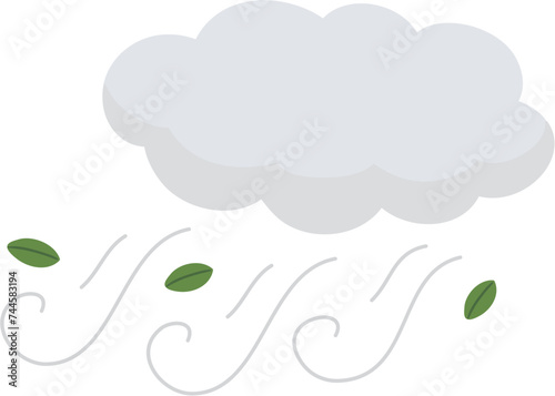 windy weather clipart