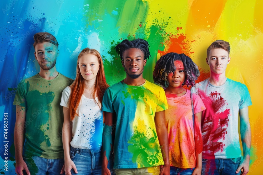 LGBTQ Pride audience. Rainbow visibility colorful self adequacy diversity Flag. Gradient motley colored patchwork LGBT rights parade festival equal appreciation diverse gender illustration LGBTQ Pride audience. Rainbow visibility colorful self adequacy diversity Flag. Gradient motley colored patchwork LGBT rights parade festival equal appreciation diverse gender illustration