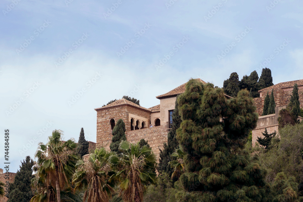 ancient Alcazaba fortress in Malaga, Spain