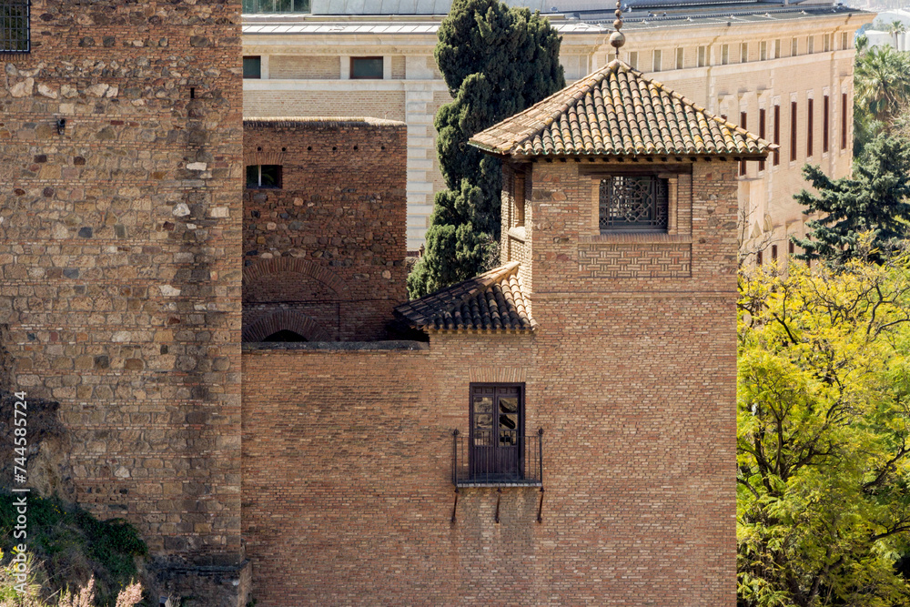 ancient Alcazaba fortress in Malaga, Spain