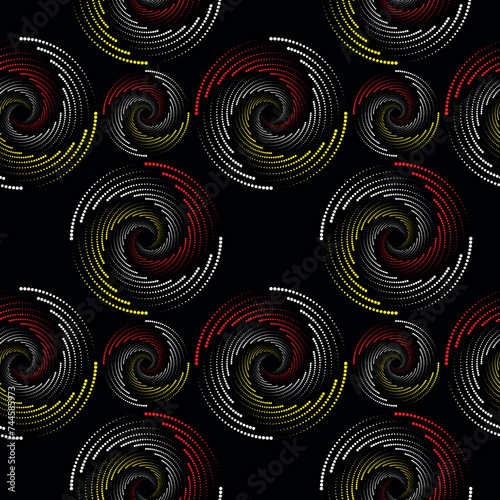 geometry rotating colorful lines pattern with wind effect