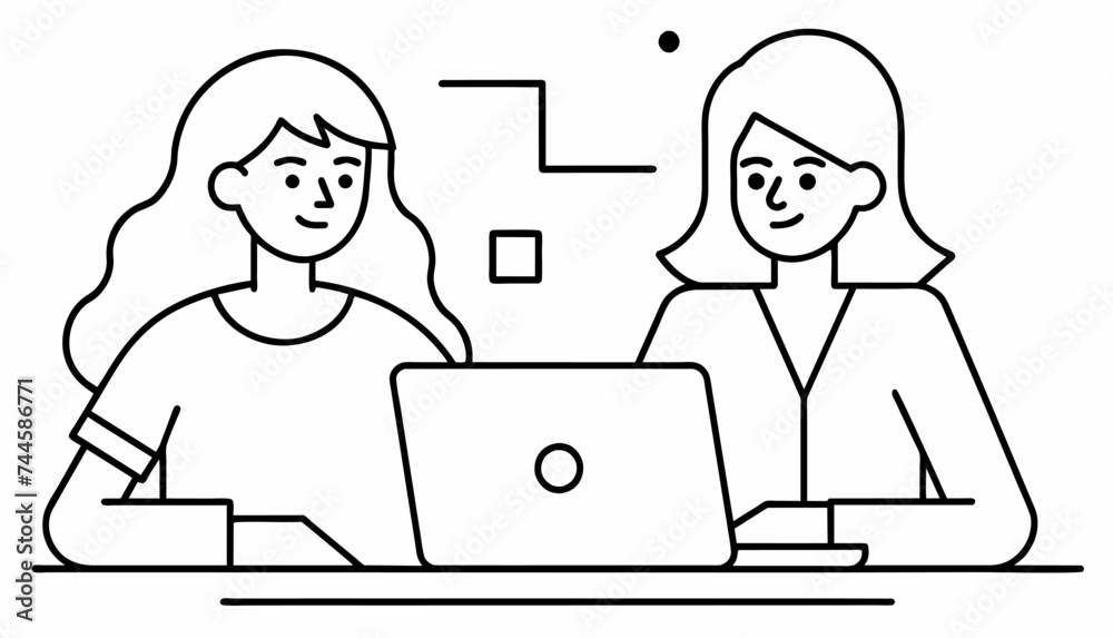 two women coding, showcasing their skills in programming languages like Python, JavaScript, and Java. two women coding, showcasing their skills in programming languages like Python, JavaScript, and Java.