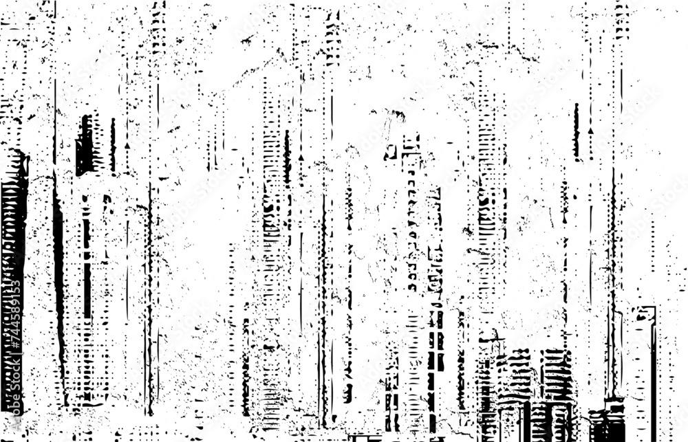 Grunge overlay layer. Abstract black and white vector background. Monochrome vintage surface with dirty pattern. Grunge halftone background with city scratch. Grunge overlay layer. Abstract black and white vector background. Monochrome vintage surface with dirty pattern. Grunge halftone background with city scratch.