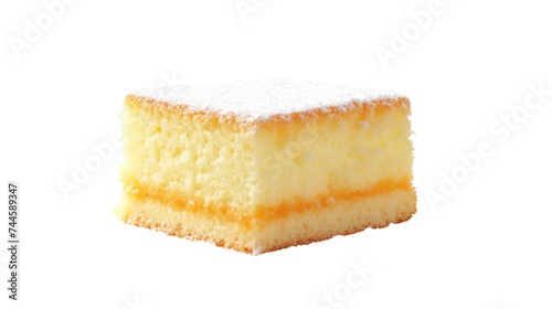 Fresh raw organic sponge cake bakery on white isolated on clear png background and transparent background. Bakery and pastry concept for cafe and restaurent, AI generative. 