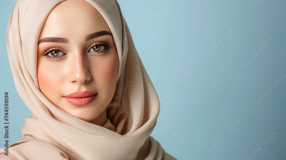 Modest Fashion Statement: Hijab-clad Woman Portrait Modest Fashion Statement: Hijab-clad Woman Portrait