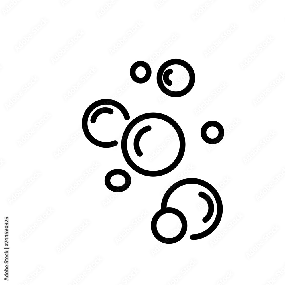 Bubble Line Icon. Soap Foam, Fizzy Drink, Oxygen Bubble Linear Pictogram. Circle Bubble Soap Outline Icon. Cleaning, Laundry, Washing. Editable Stroke. Isolated Vector Illustration. Bubble Line Icon. Soap Foam, Fizzy Drink, Oxygen Bubble Linear Pictogram. Circle Bubble Soap Outline Icon. Cleaning, Laundry, Washing. Editable Stroke. Isolated Vector Illustration.