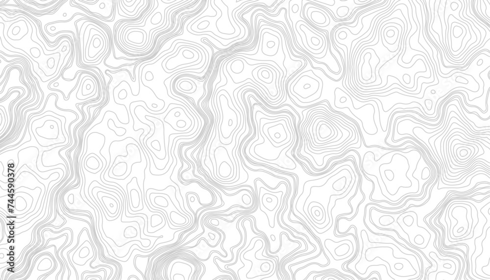 Obraz premium Topographic map. Abstract vector background. Topographic map pattern background vector. Abstract mountain terrain map background with abstract shape line texture. 