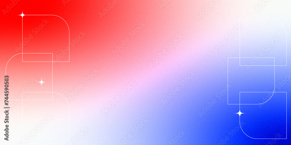 Naklejka premium abstract red and blue grainny background