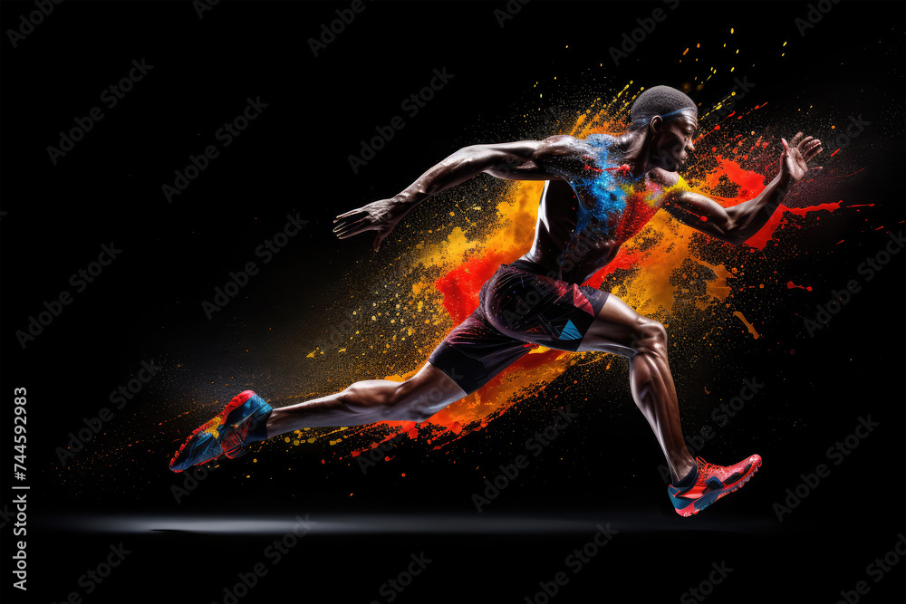 sport running game on background sport running game on background