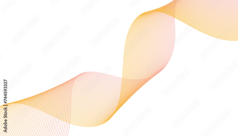 Fototapeta premium Abstract wave element for design. Digital frequency track equalizer. Stylized line art background. Vector illustration.