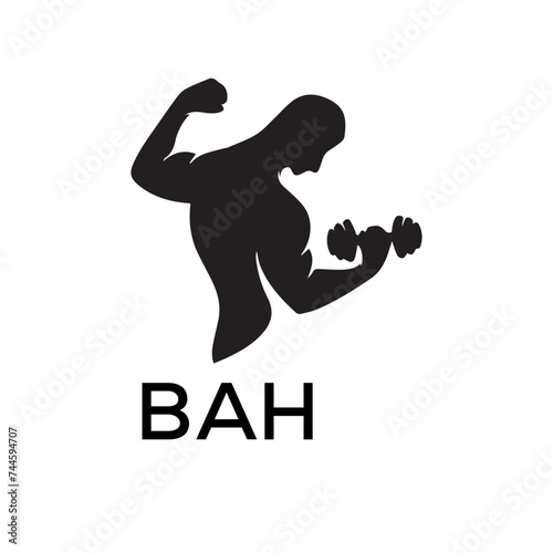 BAH Letter logo design template vector. BAH Business abstract connection vector logo. BAH icon circle logotype.
