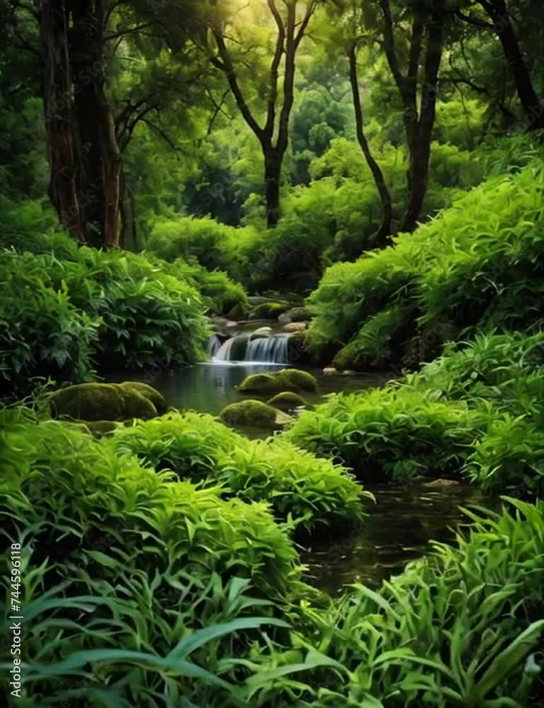 waterfall in the jungle