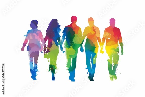 LGBTQ Pride pride walkway. Rainbow singular colorful lgbtqia2sp  diversity Flag. Gradient motley colored myriad LGBT rights parade festival socially responsible diverse gender illustration