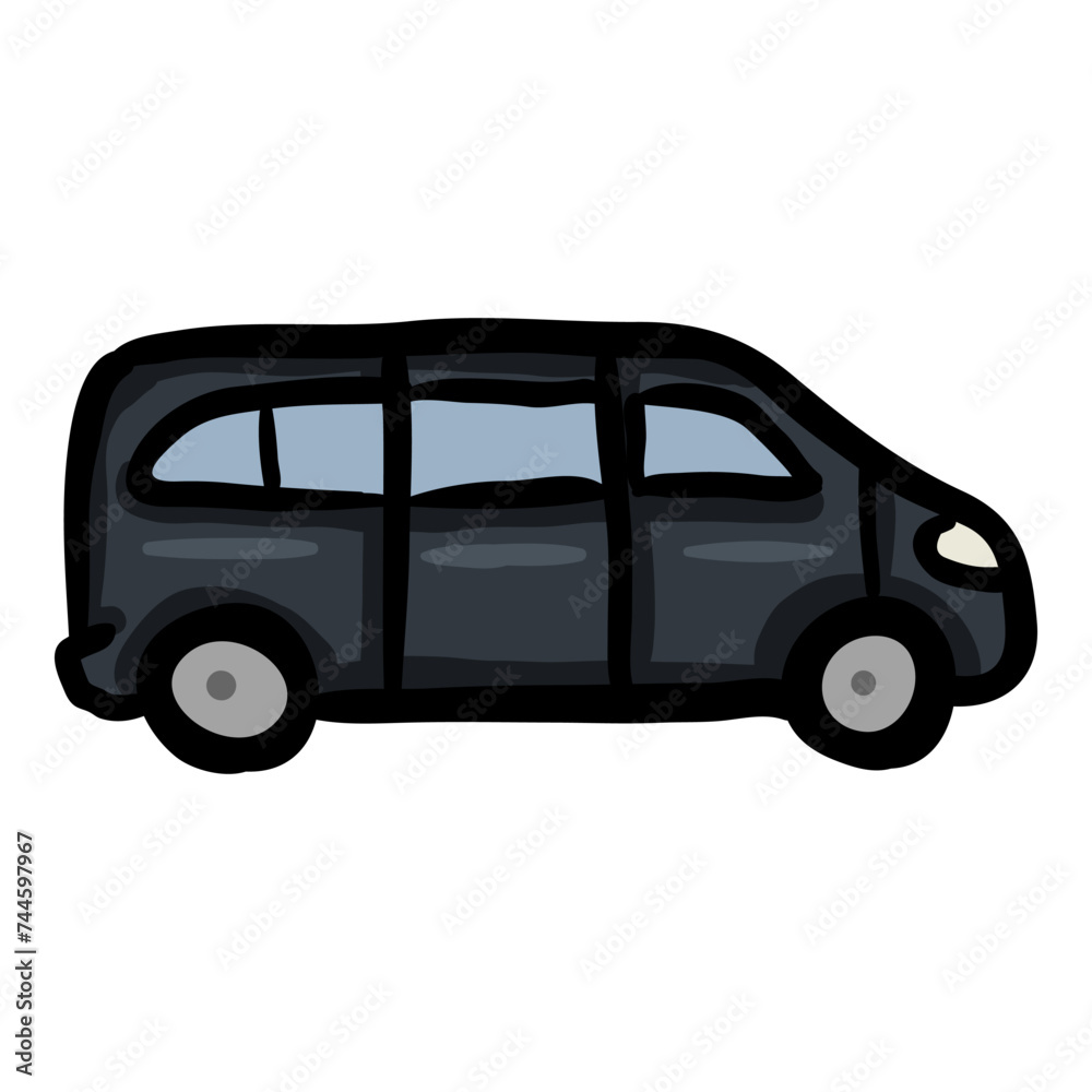 Vector Minivan Doodle Icon