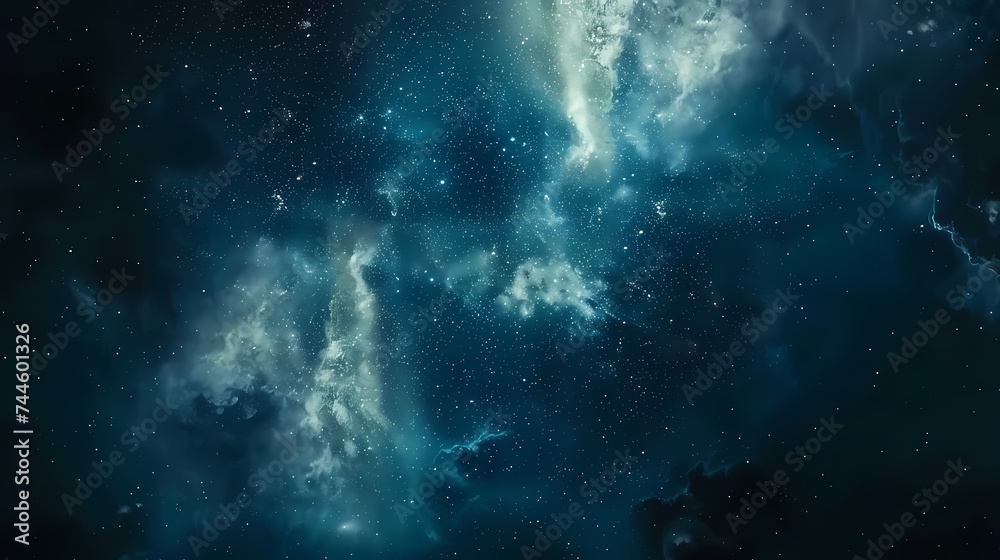 Cosmic Nebula Amidst Star-Studded Sky