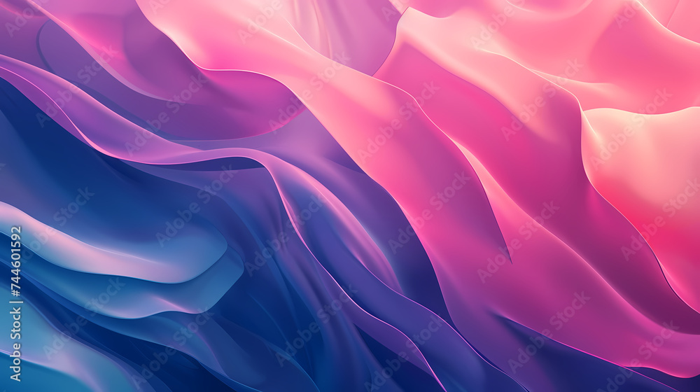 Obraz premium Abstract Colorful Waves in Digital Artwork