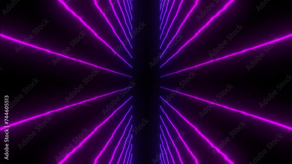 Audio wave. 3D Abstract neon light particles audio waveform on black ...