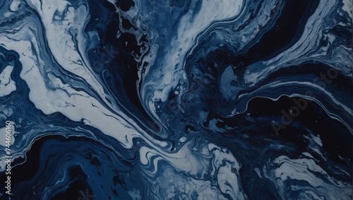 Marble ink deep indigo. Indigo marble pattern texture abstract background. Perfect for background or wallpaper designs. 