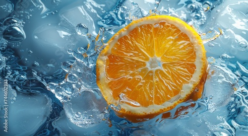 A vibrant splash of citrus fruit dances in the crystal clear waters, showcasing the bitter orange, meyer lemon, and various other tangy delights