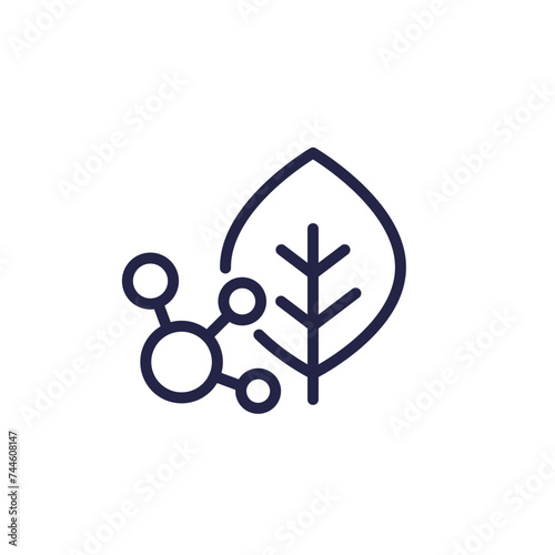 plant-based nutrient line icon, vector