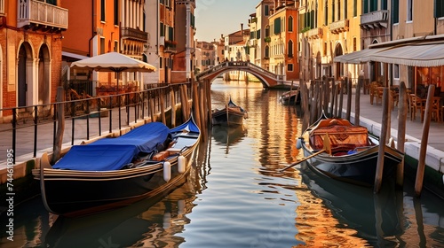 Venice  Italy. Panoramic view of the Grand Canal.