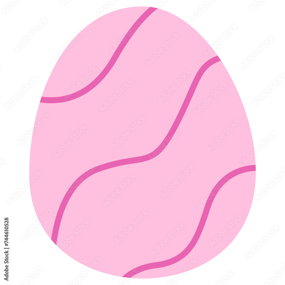 Pink easter egg with curve line. Happy easter. Vector and illustration. Ready to use. Easy to customize. Pink easter egg with curve line. Happy easter. Vector and illustration. Ready to use. Easy to customize.