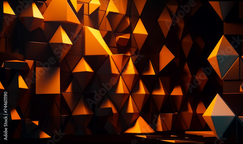 3d render of abstract background with extruding cubes photo