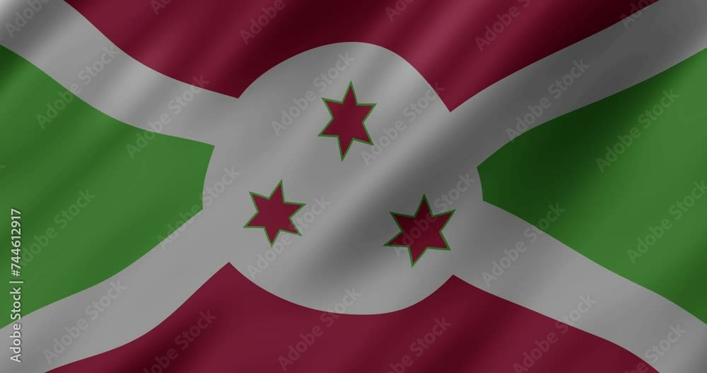Burundi flag wavy 3d loop animation,Burundi fabric texture wavy flag animation Burundi flag wavy 3d loop animation,Burundi fabric texture wavy flag animation