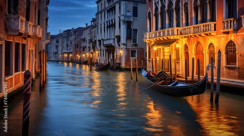 Panoramic view of the Grand Canal in Venice, Italy. © I