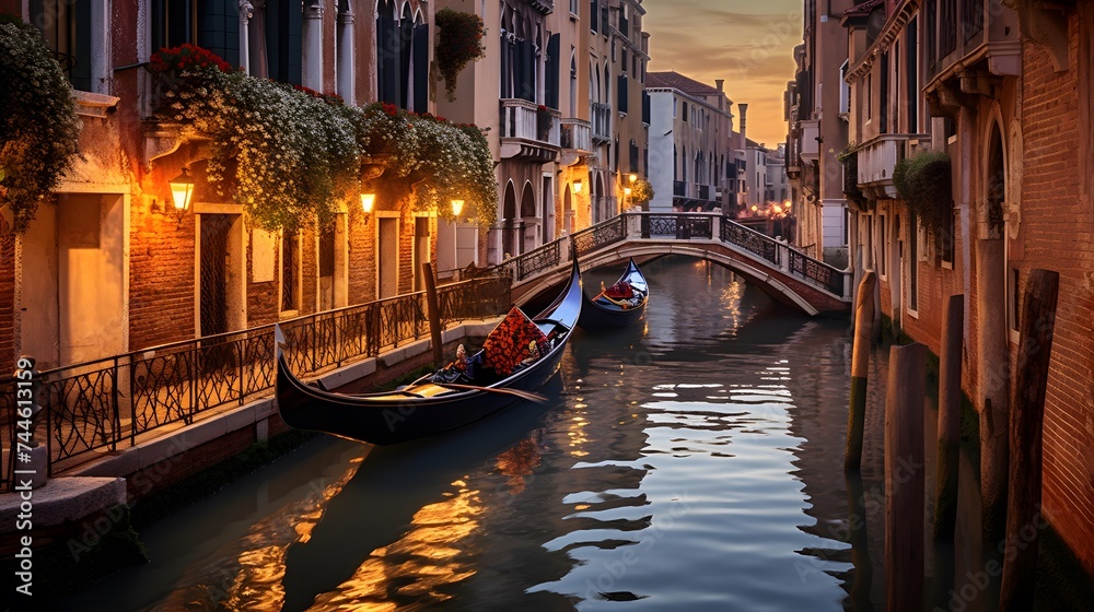 A view of a canal in Venice, Italy