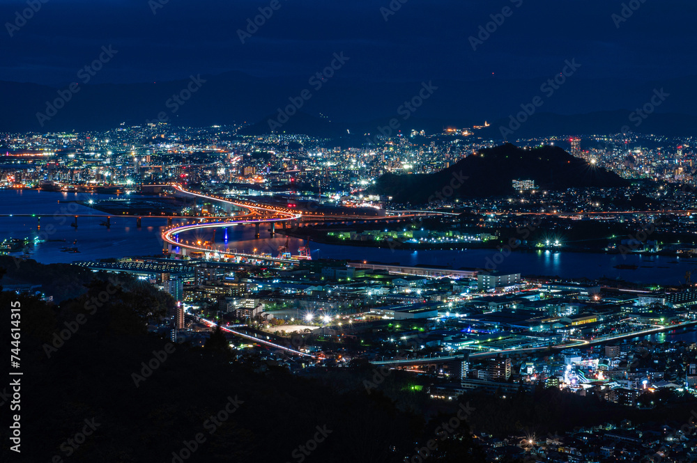 串掛林道から望む広島市の夜景