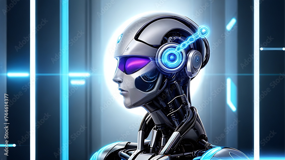 The robot receives data wirelessly from a satellite