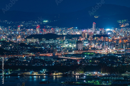 串掛林道から望む広島市の夜景