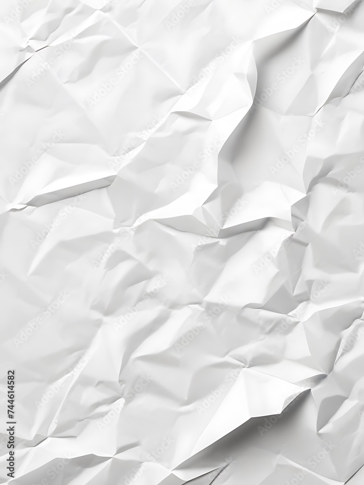 Obraz premium white crumpled paper texture background