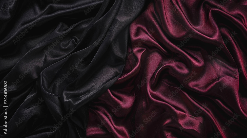 Obraz premium Black and Maroon silk background